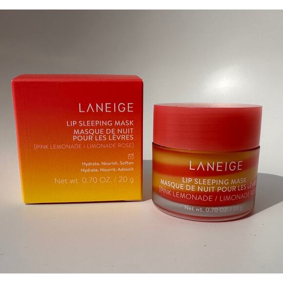 Laneige Lip Sleeping Mask Pink Lemonade Coral Balm NIB Full Size 20g / 0.70 oz - Picture 3 of 15
